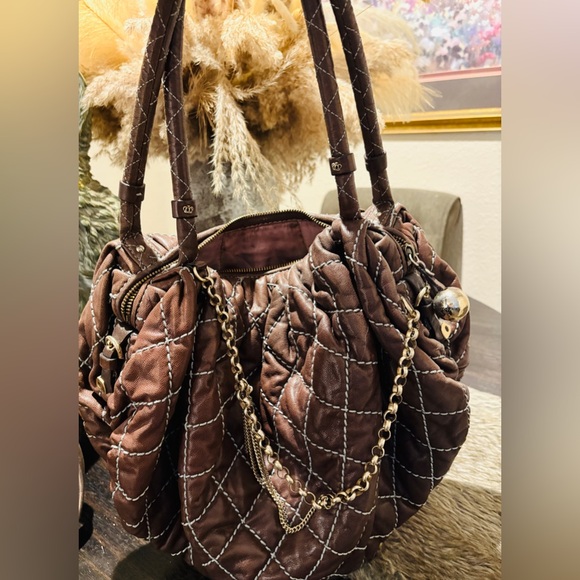 Juicy Couture Handbags - AUTHENTIC JUICY COUTURE quilted leather hobo handbag Y2K very HTF